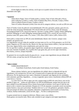 GRUPO PIENSOS BASURA O NUTRITIVOS
El lite (light) no indica las calorias, con lo que no se puede valorar de forma objetiva su