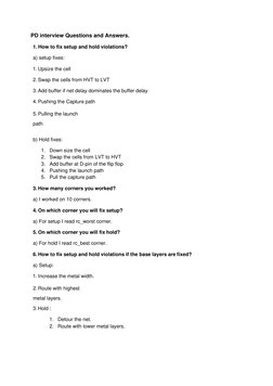 The Complete Physical Design Interview Guide.pdf Physical Design Interview Q&A Guide | PDF | Computing | Electricity