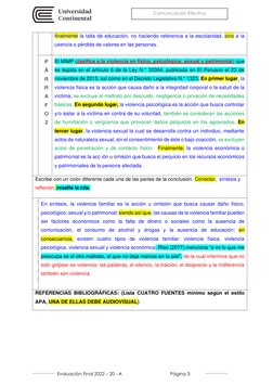Evaluación Final 2022 – 20 - A                                      Página 3 
 
 
 
 
Comunicación Efectiva  
fin