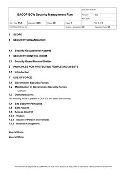 EACOP Security Management Plan | PDF | Security Guard | Identity Document
