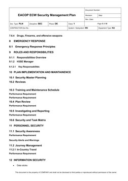 Security Management Plan Template | PDF | Security Guard | Identity ...