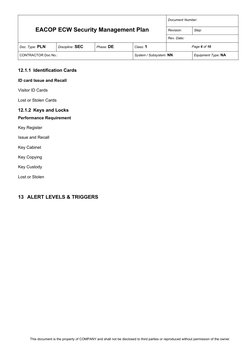EACOP Security Management Plan | PDF | Security Guard | Identity Document