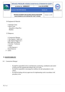 Method Statement for Electrical Work | PDF | Crane (Machine) | Safety