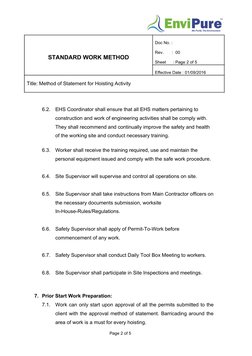 Crane Hoisting Method Statement | PDF | Crane (Machine) | Occupational ...
