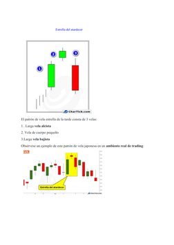 Estrella del atardecer
El patrón de vela estrella de la tarde consta de 3 velas:
1