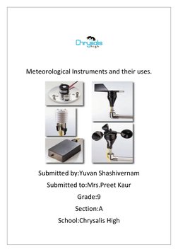 Meteorological Instruments Overview | PDF | Wind Speed | Atmospheric ...