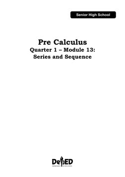 Pre-Calculus-11 Quarter1 Module13 Seriesandsequence | PDF | Learning ...