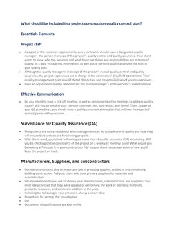 Construction Project Quality Plan Overview | PDF | Quality Assurance ...