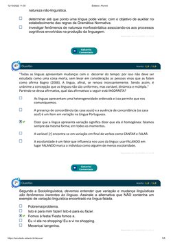 12/10/2022 11:35
Estácio: Alunos
https://simulado.estacio.br/alunos/
3/5
natureza não-linguística.
 
determinar até que ponto