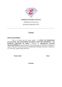 EMERALD’S DEGREE COLLEGE 
(Affiliated to S.V.University) 
LIC ROAD, TIRUPAT