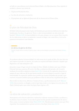 se halle en concordancia con la obra de Dios el Padre y Su Hijo Jesucristo. Este capítulo le
ayudará a obtener una visión de: