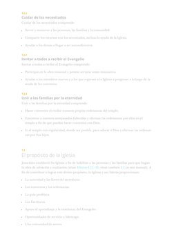 1.2.2
Cuidar de los necesitados
Cuidar de los necesitados comprende:
Servir y ministrar a las personas, las familias y la com