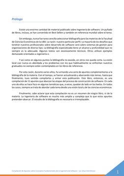 Compilación de Apuntes sobre Conceptos Fundamentales de la Ingeniería de Software - Lic. César Ariel Briano
1
Prólogo