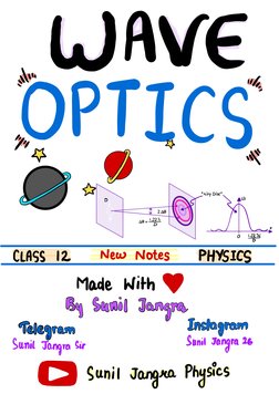 Class 12 Wave Optics Notes PDF | PDF | Light | Waves