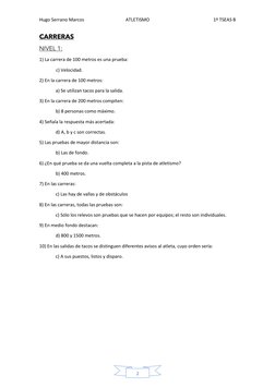 Test de Atletismo: Pruebas y Técnicas | PDF | Deporte del atletismo ...
