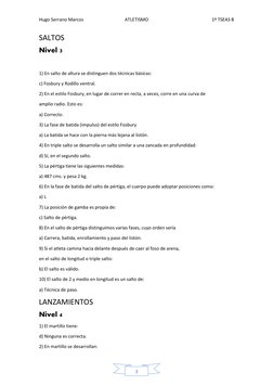 Test de Atletismo | PDF | Deporte del atletismo | Deportes individuales