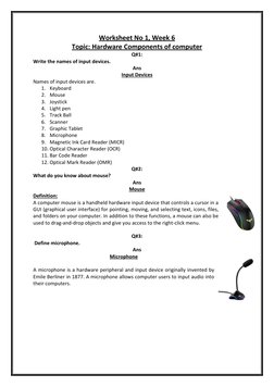Class 6 Computer Chapter 1 Solutions | PDF | Computer Data Storage ...