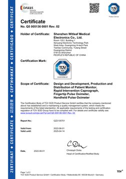 Certificate
No. Q5 005136 0001 Rev. 02
Page 1 of 2
TÜV SÜD Product Service GmbH • Certification Body • Ridlerstraße 65 • 8033