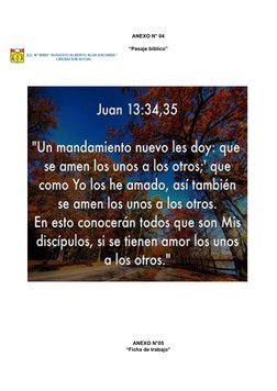 ANEXO N° 04
“Pasaje bíblico”
ANEXO N°05
“Ficha de trabajo”
