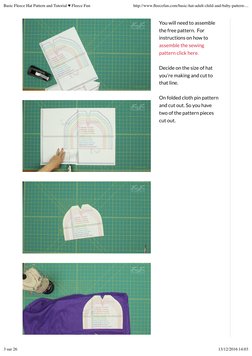 You will need to assemble
the free pattern.  For
instructions on how to
assemble the sewing
pattern click here.
Decide on the