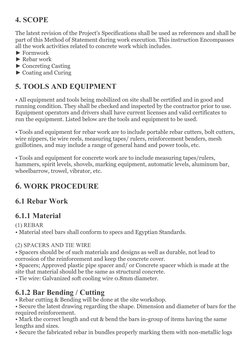 Concrete Work Method Statement | PDF | Concrete | Composite Material