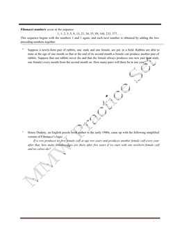 Practice Set 1 – Mathematics in Our 
The Nature of 
Page
Mathematics in the Modern 
Fibonacci numbers occur in the sequence
1