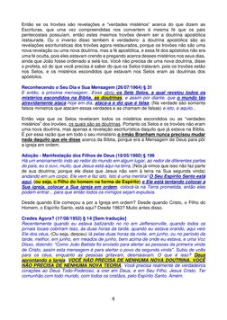 6 
 
Então se os trovões são revelações e “verdades mistérios” acerca do que dizem as 
Escrituras, que uma vez compreendidas