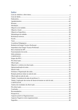 iii
Índice
Lista de símbolos e abreviatura...................................................................................