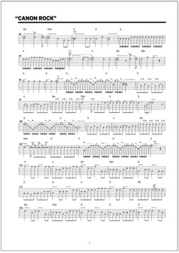 Canon Rock - Jerry C. - Guitar Tab PDF - CanonRock | PDF