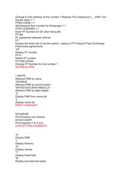 Sabre Command Symbol Sabre Commands Reference Guide | PDF | Airport | Airlines