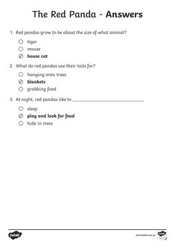 Red Panda Math Worksheet Red Panda Facts and Activities for Kids | PDF