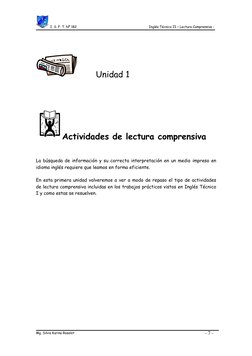 I. S. F. T. Nº 182 
Inglés Técnico II – Lectura Comprensiva - 
- 7 - 
Mg. Silvia Karina Roselot 
 
 
 
 
 
 
 
 
 
 
Unidad 1