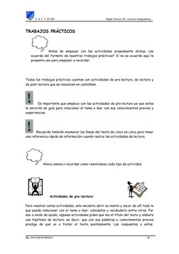 I. S. F. T. Nº 182 
Inglés Técnico II – Lectura Comprensiva - 
- 8 - 
Mg. Silvia Karina Roselot 
 
 
 
 
TRABAJOS PRÁCTICOS