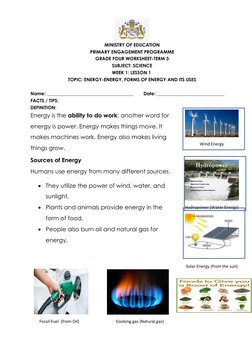 Grade 4 Energy Science Worksheets | PDF | Heat | Insulator (Electricity)