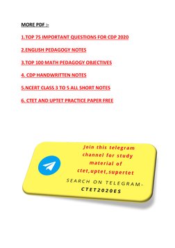 Handwritten CDP Notes PDF Download | PDF