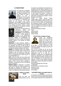 EL ROMANTICISMO
En el siglo XIX, en Alemania,
un grupo de jóvenes liderados
por  Goethe  promovieron  una
nueva  manera  de