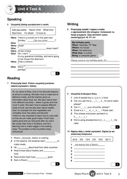 Steps Plus VI Test U4 A | PDF | Cuisine | Food And Drink