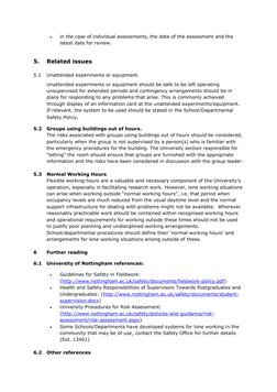  
in the case of individual assessments, the date of the assessment and the 
latest date for review.  
 
5.  Related issues