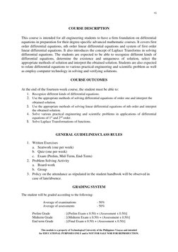 vi 
 
 
This module is a property of Technological University of the Philippines Visayas and intended 
for EDUCATIONAL PURPOS