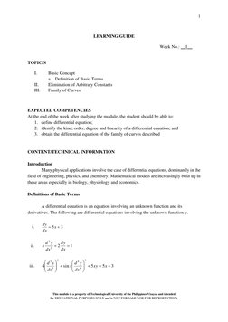 1 
 
 
This module is a property of Technological University of the Philippines Visayas and intended 
for EDUCATIONAL PURPOSE