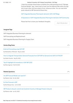 SAP IBP Statistical Forecasting Guide | PDF