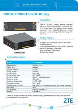 ZXDC48 FB100B3 Lithium Battery Specs | PDF | Manufactured Goods