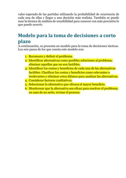Decisiones Efectivas a Corto Plazo | PDF | Toma de decisiones | Costo