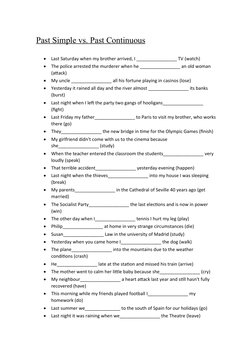 Past Simple vs. Past Continuous

Last Saturday when my brother arrived, I ________________ TV (watch)

The police arrested
