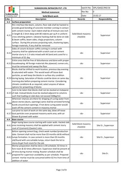 Solid Block Work Method Statement | PDF | Masonry | Mortar (Masonry)