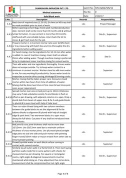 Solid Block Work Method Statement | PDF | Masonry | Mortar (Masonry)