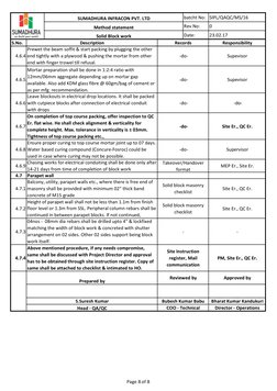 Solid Block Work Method Statement | PDF | Masonry | Mortar (Masonry)