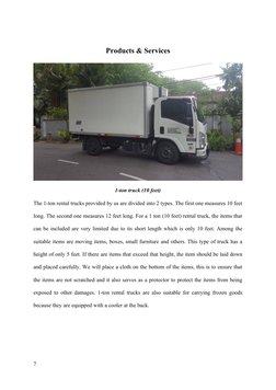 Products & Services
1-ton truck (10 feet)
The 1-ton rental trucks provided by us are divided into 2 types. The first one meas