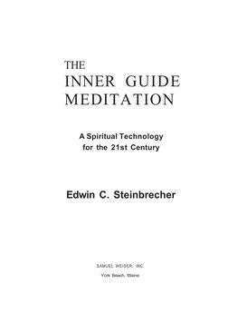 Edwin C. Steinbrecher - Inner Guide Meditation | PDF | Analytical