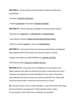Summary of Philippine Bill of Rights | PDF | Search And Seizure ...